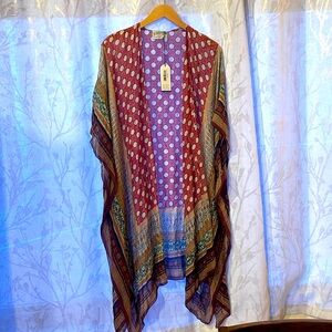 One Hundred Stars Long Kimono NWT